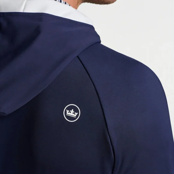 Peter Millar Blue Windbreaker Hoodie With Sleek Design. - Picture 4 of 12